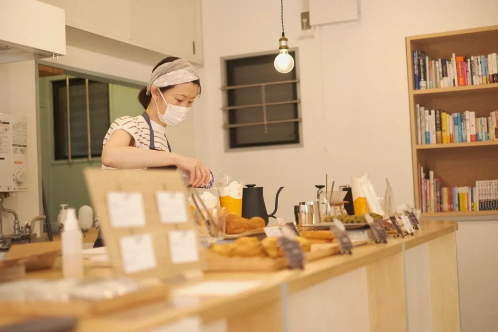 ひがいけポンドでの出店風景（洋菓子るぽ）